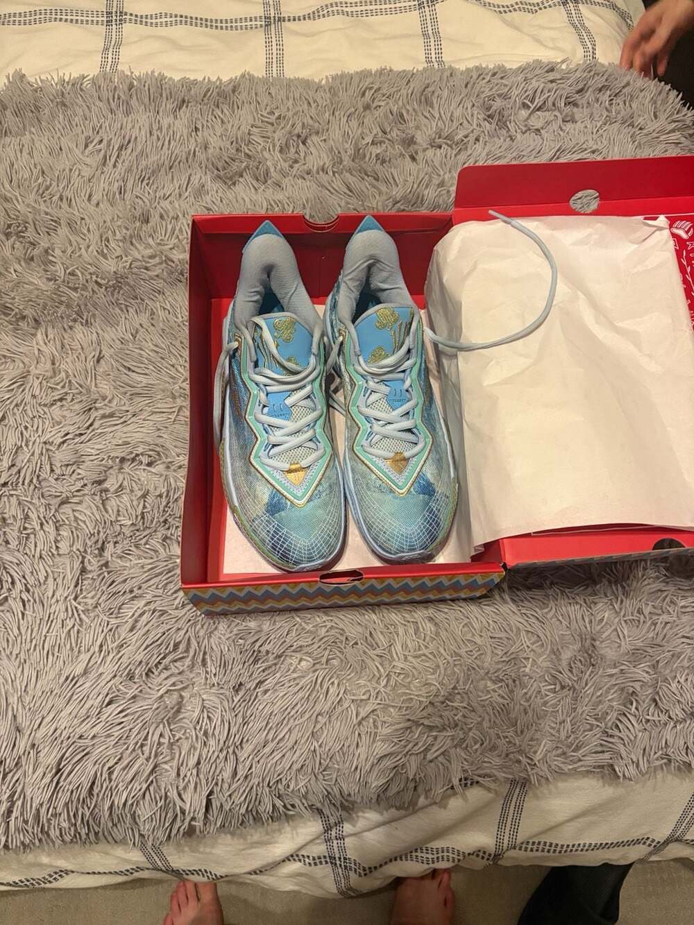 Anta Kai 2 Size 13 Blue Kyrie and Klay Basketball Shoes